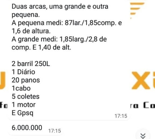 Venda Embarcação Completa a Venda