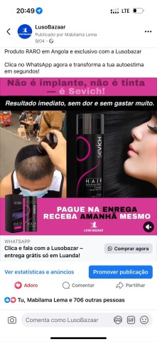 Venda Fibra capilar Sevich