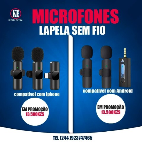 Venda VENDE-SE Microfone lapela sem fio de 3,5 mm para IPHONE E ANDROID