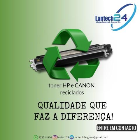 Venda Toner reciclados da marca HP e CANON
