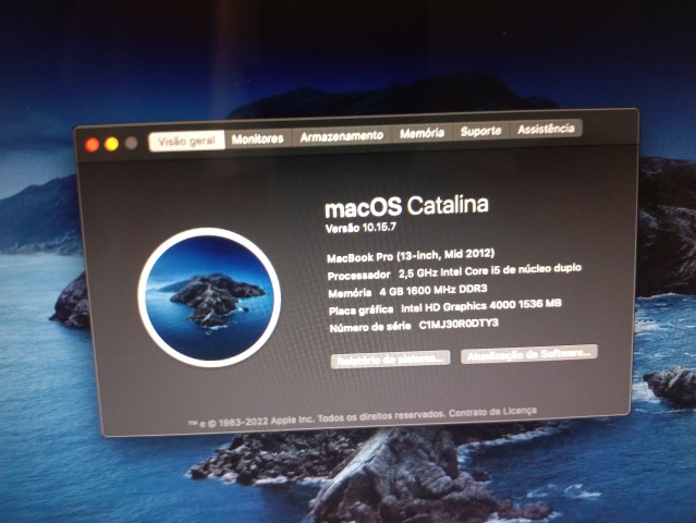 Venda Vendo MacBook Pro 13" (Mid 2012) Ótimo estado!
