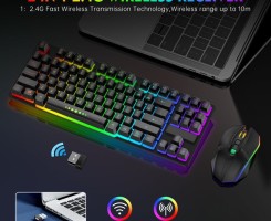 A venda Teclado e mouse gamer sem fio2.4g