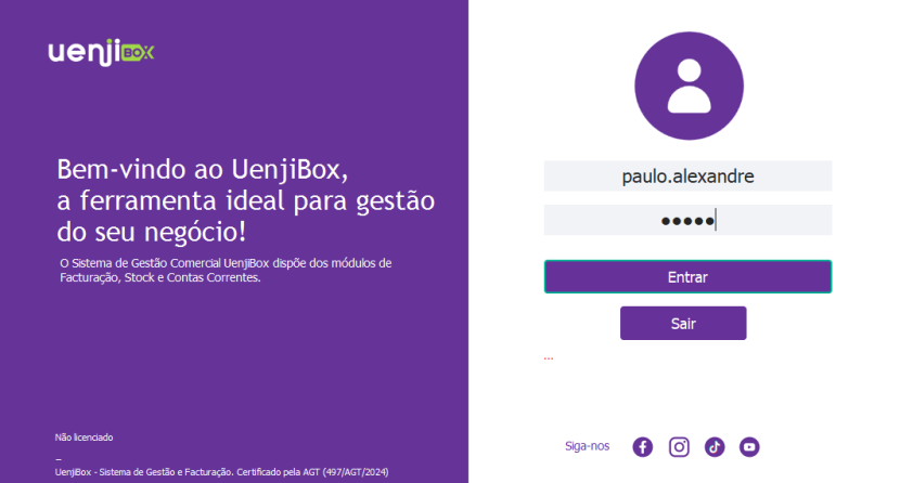 Venda Sistema de Facturação, certificado pela AGT
