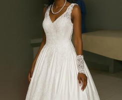 A venda Vestido de noiva com calda longa Removível