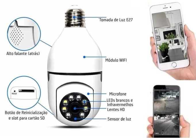 Venda CÂMERA WI-FI 360 JORTAN