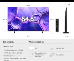 A venda SAMSUNG SMART TV CRISTAL 55 POLEGADAS UHD 4K
