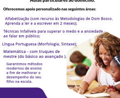 A venda Aulas particulares ao domicílio.