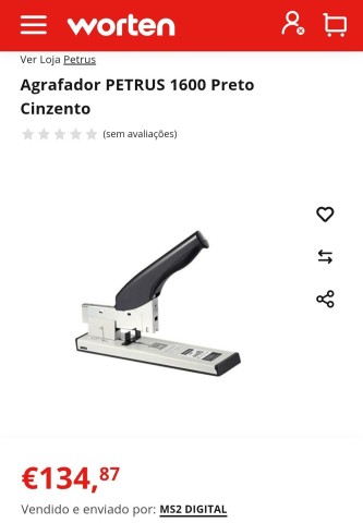 Venda Agrafador Profissional Petrus 1600 Heavy Duty (Agrafa até 100+ Folhas)