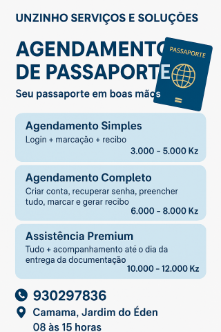Venda Serviço de Agendamento de Passaporte online