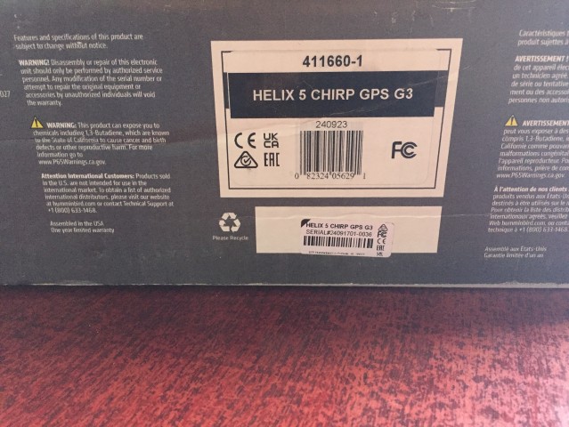 Venda SONAR HUMMINBIRD HELIX 5 G3 CHIRP GPS - Modelo 411660-1