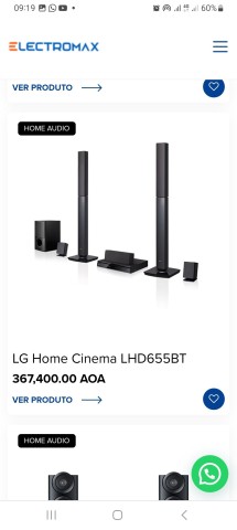 Venda Home cinema LG 1000w 5.1 LHD
