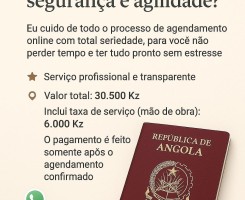 Comprar * Agendamento de Passaporte Online Rápido, Seguro e por Apenas 6.000 Kz!