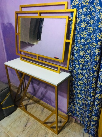 Venda Mesa Consola Premium + Espelho Decorativo Geométrico