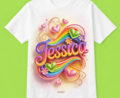 A venda Criação de logotipos e T-shirts personalizadas