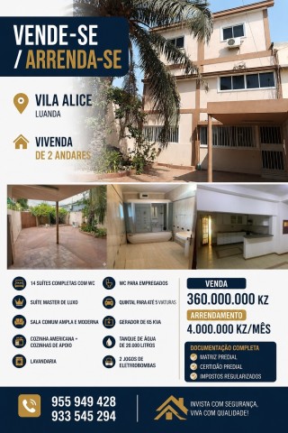 Venda Residencia a venda em Luanda - Vila Alice