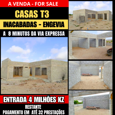 Venda Disponível Casas t3 Não Acabadas / Engevia