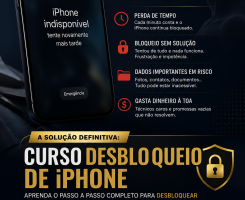 Comprar IPhone Indisponível Nunca Mais O Método Profissional Para Recuperar e Resolver iPhones Bloqueados Passo a Passo