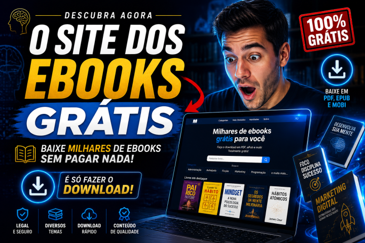 Venda O SITE SECRETO DOS EBOOKS GRÁTIS Descubra como baixar milhares de ebooks premium sem pagar absolutamente nada!