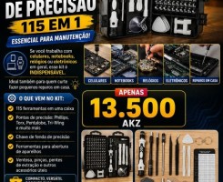 A venda KIT DE FERRAMENTAS 115 EM 1