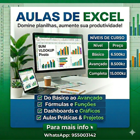 Venda Aulas de Excel