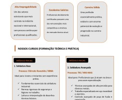 A venda CURSOS PROFISSIONAIS DE SOLDADURA INDUSTRIAL