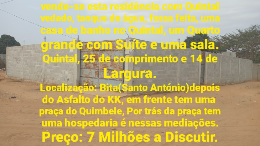 Venda Terreno com um Quarto e sala com Suíte.
