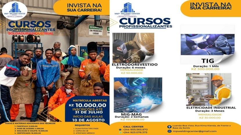 Venda CURSOS PROFISSIONAIS DE SOLDADURA INDUSTRIAL
