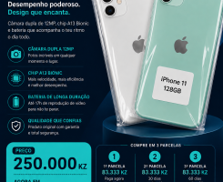A venda IPhone 11 128GB 3 Prestações | Isaac Filhos LDA