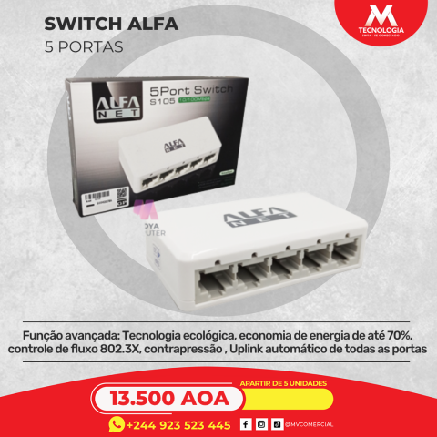 Venda Switch de Rede 5 Portas