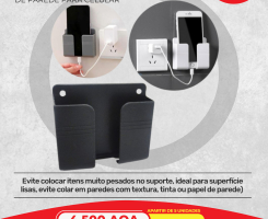 Comprar Suporte Multiuso de Parede Para Celular Controle Plástico