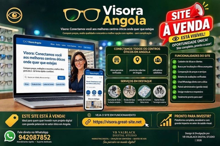 Venda SITE PRONTO À VENDA EM ANGOLA