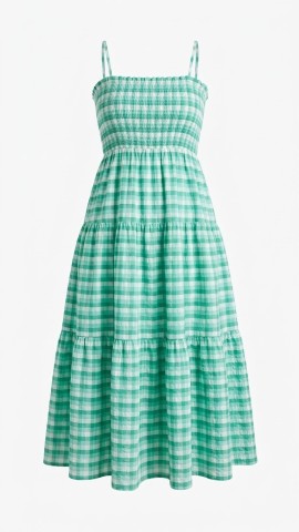 Venda Vestido Verde Xadrez