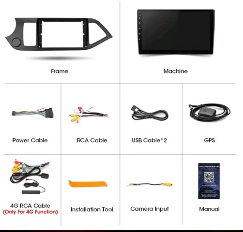 Venda REPRODUTOR DE VIDEO E AUDIO KIA PICANTO 2011-2016