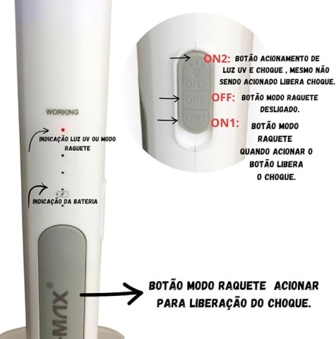 Venda Raquete Elétrica Mata Mosquito