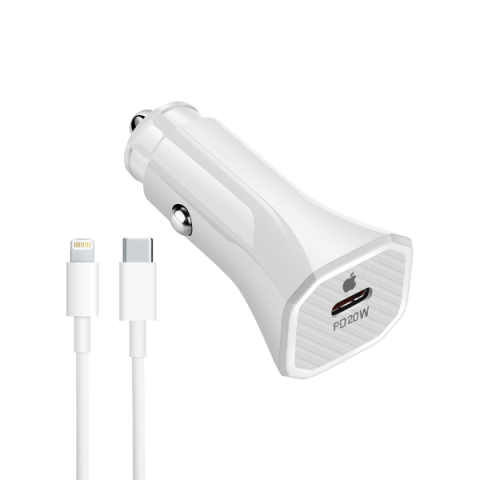 Venda Carregador para Carro Apple 20W USB-C com Cabo Lightning para iPhone