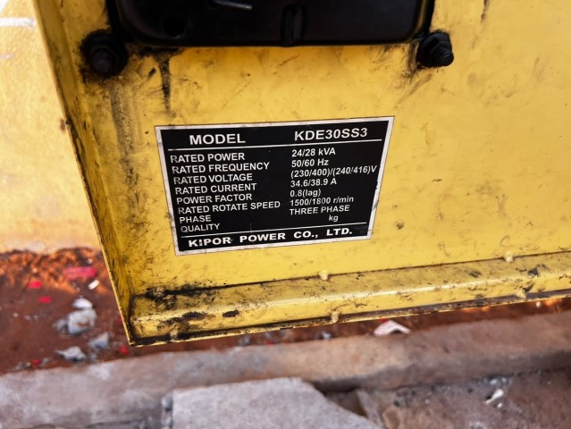 GERADOR KIPOR KGE30SS3 24/28 kVA